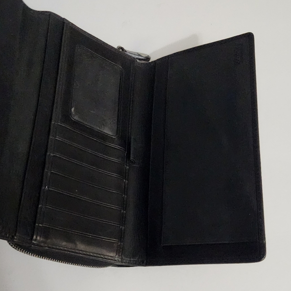 Vintage Coach Legacy Trifold Black Leather Wallet - Picture 6 of 10